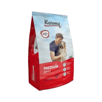 Корм сухой для собак старше 1 года KARMY Medium Adult, индейка (2 кг)