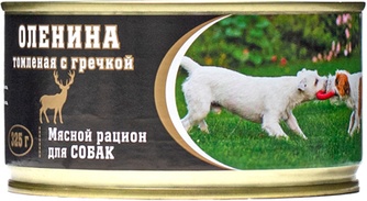 Корм влажный для собак ВИТАМИН Оленина томленая с гречкой (325 г)