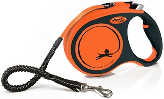 Рулетка для собак до 35 кг FLEXI Xtreme черно-оранжевая (5 м)