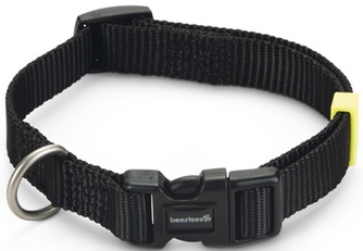 Ошейник нейлоновый для собак BEESTEEZ Uni черный (1,5*40 см)