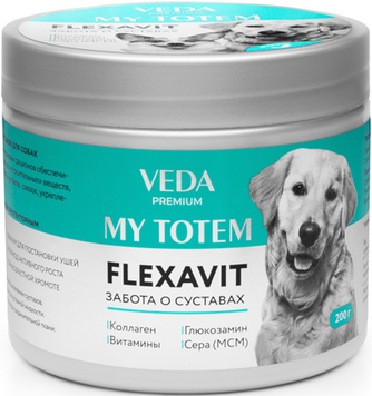 Порошок для собак VEDA My Totem Flexavit для профилактики и лечения заболеваний суставов (100 г)