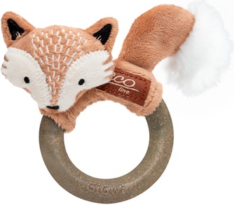 Игрушка для кошек GIGWI Catch & Scratch Eco Лисичка с кольцом из мататаби (11 см)