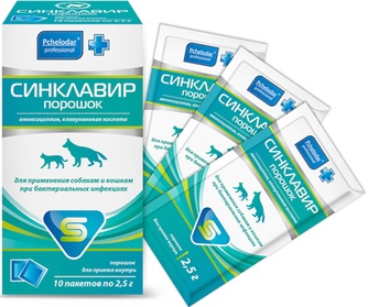 Порошок для кошек и собак PCHELODAR Синклавир при бактериальных инфекциях (2,5 г*10 шт)