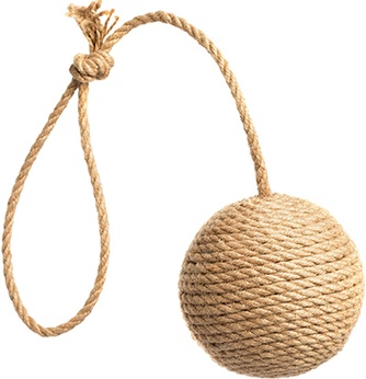 Когтеточка динамическая для кошек ПЕТСИКИ Клубок с ручкой, большой (13*13*13 см)