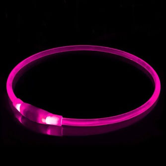 Ошейник для собак RICH BREED светящийся с usb-зарядкой фиолетовый (M/40-50см)