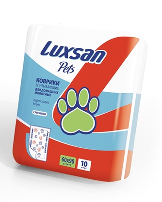 Коврики впитывающие для животных LUXSAN Pets (60*90 см/10 шт)