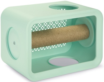 Дом-куб для кошек BEEZTEES с когтеточкой Мятный (49*29*33 см)