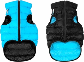 Куртка двухсторонняя для собак крупных пород AIRYVEST черно-голубая (L/55 см)