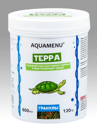 Корм сухой для водных черепах АКВА МЕНЮ Терра (600 мл)