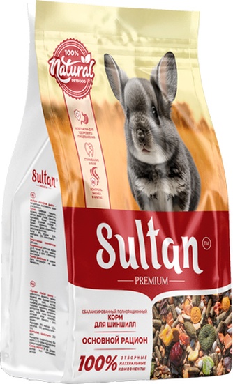Корм сухой для шиншилл SULTAN Premium Основной рацион (400 г)