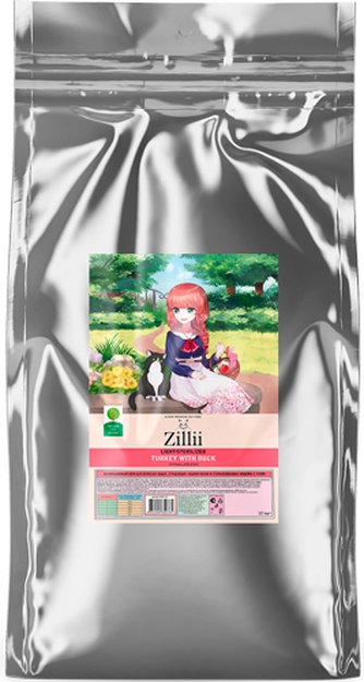 Корм сухой для взрослых стерилизованных кошек и кастрированных котов ZILLI Light/Sterilized Cat с индейкой и уткой (10 кг)