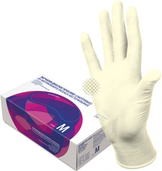 Перчатки TOP GLOVE латексные нестерильные, неопудренные (М/50 пар)
