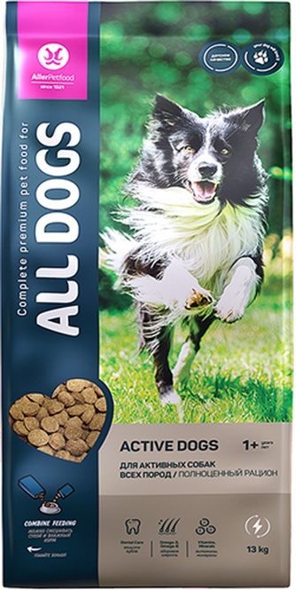 Корм сухой для активных собак ALL DOGS Active (13 кг)