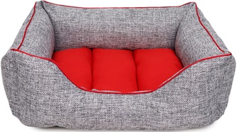 Лежанка для собак PERSEILINE Лофт №2 пухлик, красный (50*42*20 см)