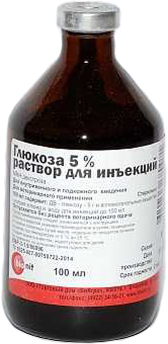 Раствор для животных BIONIT Глюкоза 5% для инъекций (100 мл)