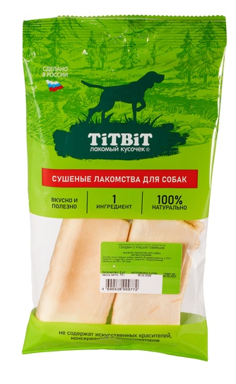 Лакомство для собак мелких пород TITBIT Лакомый кусочек Сэндвич с рубцом говяжьим (2 шт)