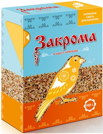 Корм сухой для канареек ЗАКРОМА Кормовая смесь (0,9 кг)
