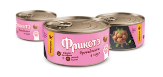 Фрикотэ 26459 кон.д/кошек фрикадельки с фаршем Телятины в мясном бульоне 100г