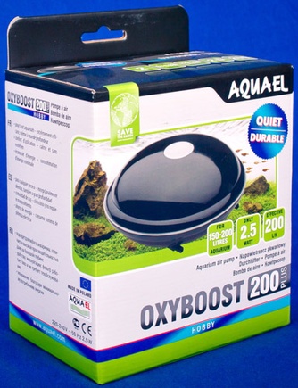 Компрессор для аквариумной воды AQUAEL Oxyboost 200 plus двухканальный (200 л/ч)