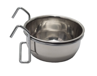 Миска для грызунов КАСКАД на крючках, нержавеющая сталь (0,56 л)