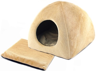Домик для кошек ZOOM Yurta мягкий с подушкой (42*42*41 см)