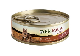 Корм влажный для кошек BIOMENU ADULT паштет с ягненком (100 г)