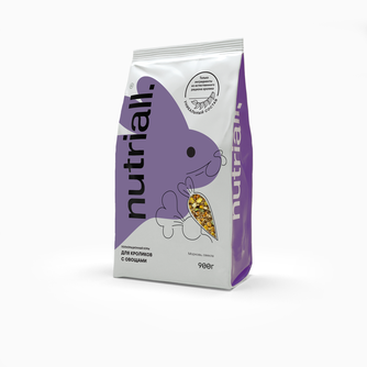 Корм сухой для кроликов NUTRIALL с овощами (900 г)