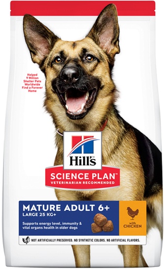 Корм сухой для собак мелких и миниатюрных пород старше 7 лет HILL'S Science Plan Mature Adult 7+ Large Курица (12 кг)