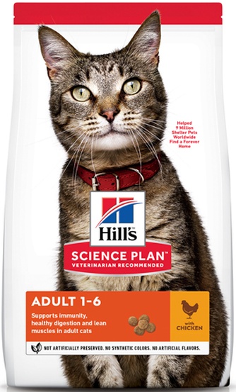 Корм сухой для кошек HILL'S Science Plan Курица (1,5 кг)