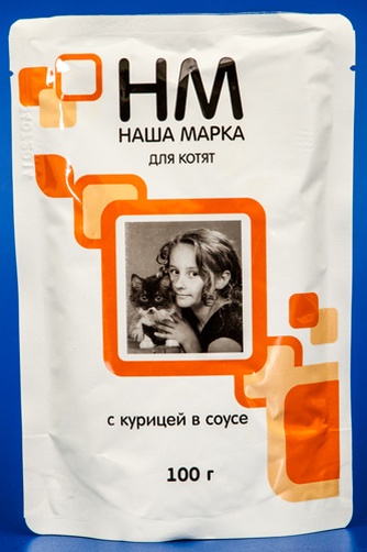 Корм влажный для котят НАША МАРКА НМ 112/0,1 курица, в соусе (100 г)