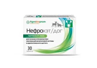 Таблетки для кошек и собак PCHELODAR Нефрокэт/дог для лечения и профилактики заболеваний мочеполовой системы и идеопатического цистита (30 таб)