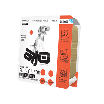 Корм влажный для щенков, беременных и кормящих собак AJO Puppy & Mom паштет (100 г)