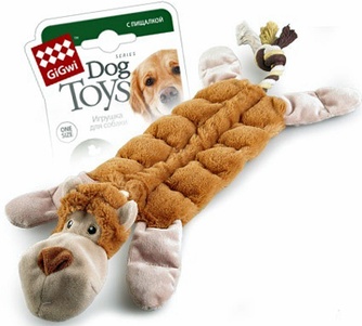 Игрушка для собак GIGWI Dog Toys Обезьяна с 19-ю пищалками (34 см)