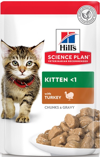 Корм влажный для котят HILL'S Science Plan Индейка (85 г)