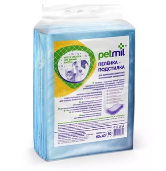 Пеленки впитывающие для собак PETMIL одноразовые (60*40*10 шт)