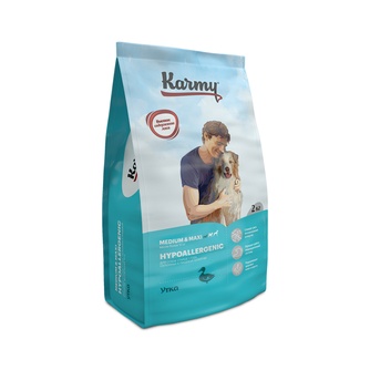 Корм сухой для собак средних и крупных пород KARMY Hypoallergenic Medium & Maxi склонных к пищевой аллергии с уткой (2 кг)