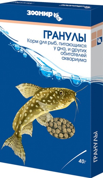 Корм сухой для рыб ЗООМИР тонущие гранулы, универсальный (40 г)