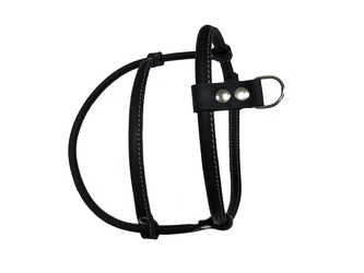 Шлейка кожаная для чау-чау АРКОН Чау черный (70*85 см)