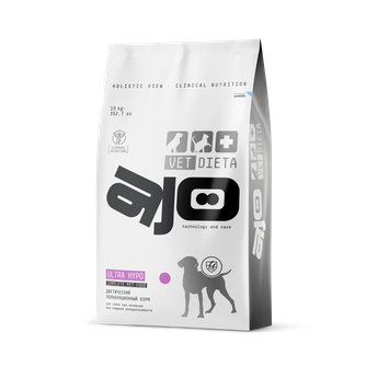 Корм сухой для собак AJO Vet Dieta Ultra Hypo при аллергии или пищевой непереносимости (10 кг)