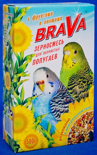 Корм для волнистых попугаев BRAVA Фрукты+овощи (500 г)