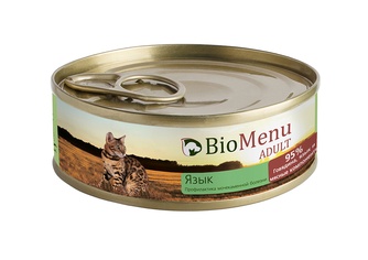 Корм влажный для кошек BIOMENU ADULT паштет с языком (100 г)