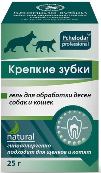 Гель для кошек и собак PCHELODAR Крепкие зубки для обработки десен (25 г)