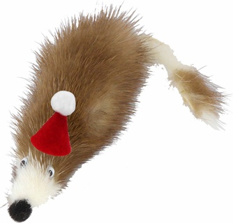 Игрушка для кошек GOSI Новогодний подарок Махалка Мышь Норка M (5 см)