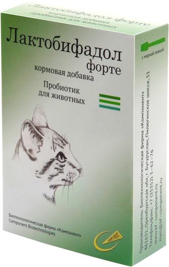 Препарат для кошек COMPONENT Лактобифадол Форте пробиотик (50 г)