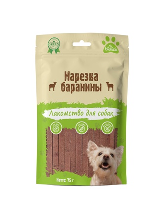 Лакомство для собак BIOHAUS Нарезка баранины (75 г)