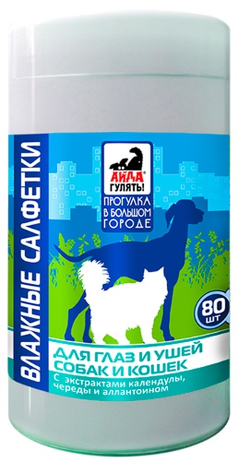 Влажные салфетки для глаз и ушей АЙДА ГУЛЯТЬ (80 шт)