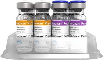 Вакцина для собак BIOVETA Биокан Puppy против чумы, гепатита, аденовироза, парагриппа, парвовирусного энтерита и лептоспироза (1 мл*10)