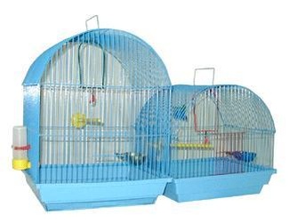 Клетка для птиц ЗООМАРК полукруглая большая, комплект (35*28*52 см)