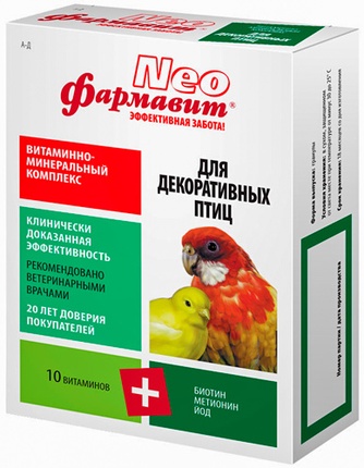 Кормовая добавка для декоративных птиц ФАРМАВИТ NEO (50 г)