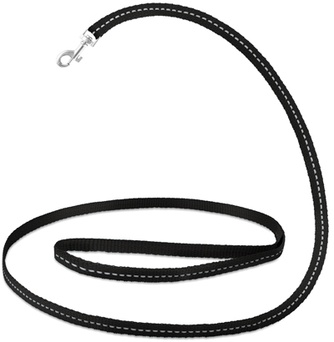 Поводок для собак SAIVAL Рефлекс светоотражающий черный (12мм/1,2м)